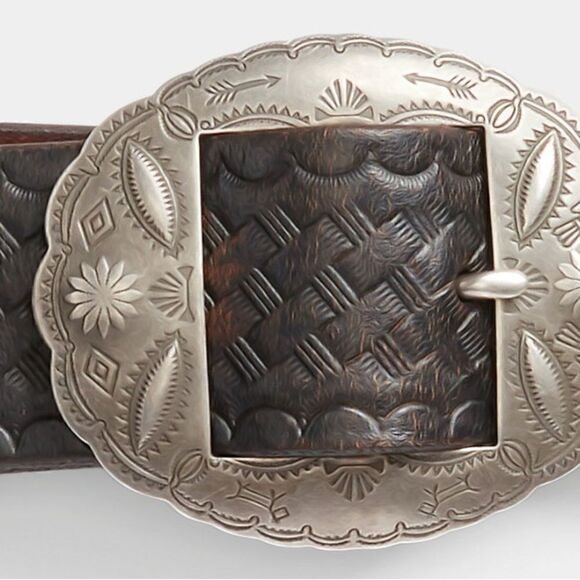 RRL Double RL Silver-tone Brass Concho Buckle - Picture 6 of 16